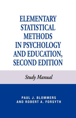 Elementary Statistical Methods in Psychology,New