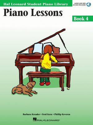 Piano Lessons Book 4  Book with Online Audio Hal Leonard Student Piano Library,Used