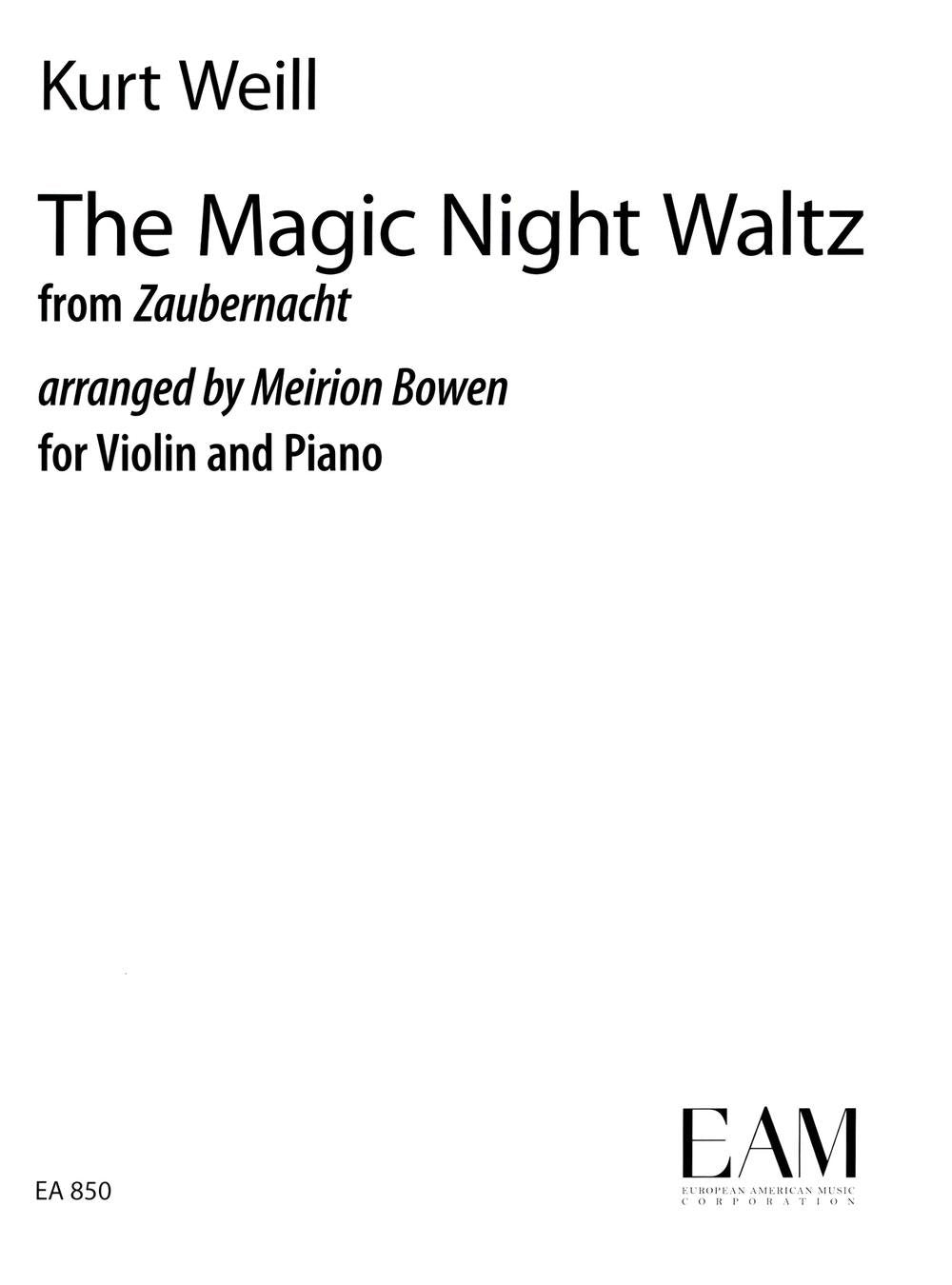 The Magic Night Waltz from Zaubernacht: Violin and Piano,Used