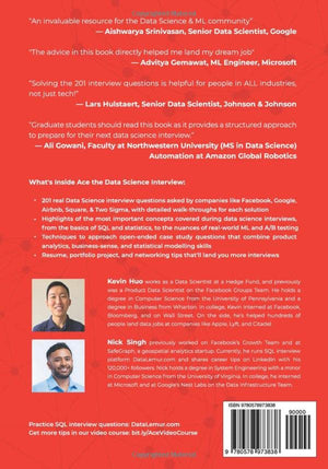 Ace The Data Science Interview: 201 Real Interview Questions Asked By Faang, Tech Startups, & Wall Street,New