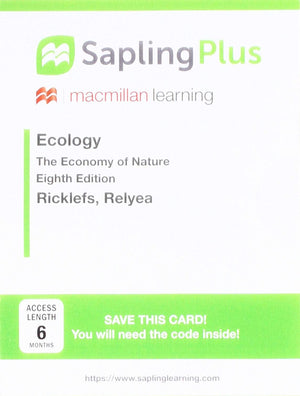 SaplingPlus for Ecology: The Economy of Nature (Single Term Access),Used
