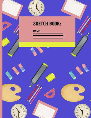 Sketchbook: Class items Back to school Sketch paper to draw and sketch in for students 120 pages (8.5 x 11 Inch).,Used
