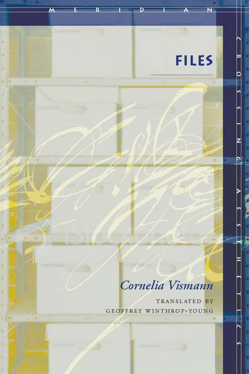 Files: Law And Media Technology (Meridian: Crossing Aesthetics),Used