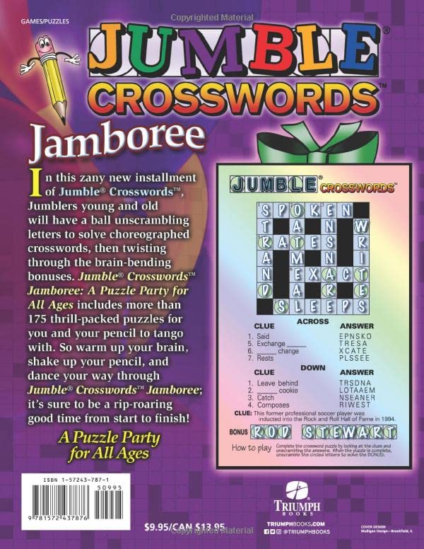Jumble Crosswords Jamboree: A Puzzle Party for All Ages (Jumbles),Used