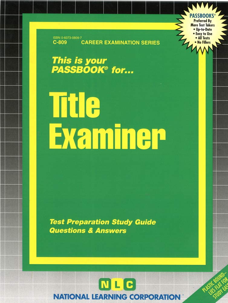 Title Examiner (Career Examination Series),New