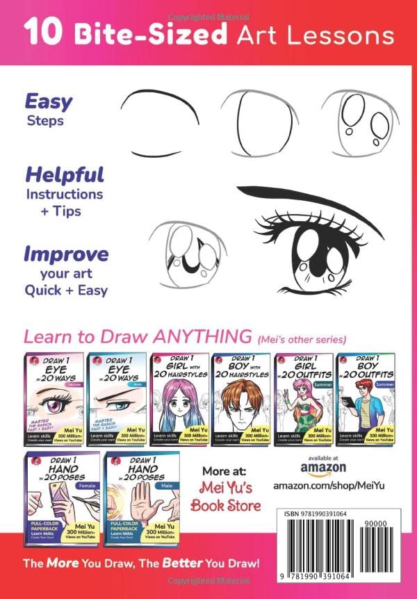 Draw Quick & Easy Anime Manga Eyes: How to Draw Anime Manga Eyes Step by Step Art Lessons for Kids, Teens, Beginners  Easy Draw,Used