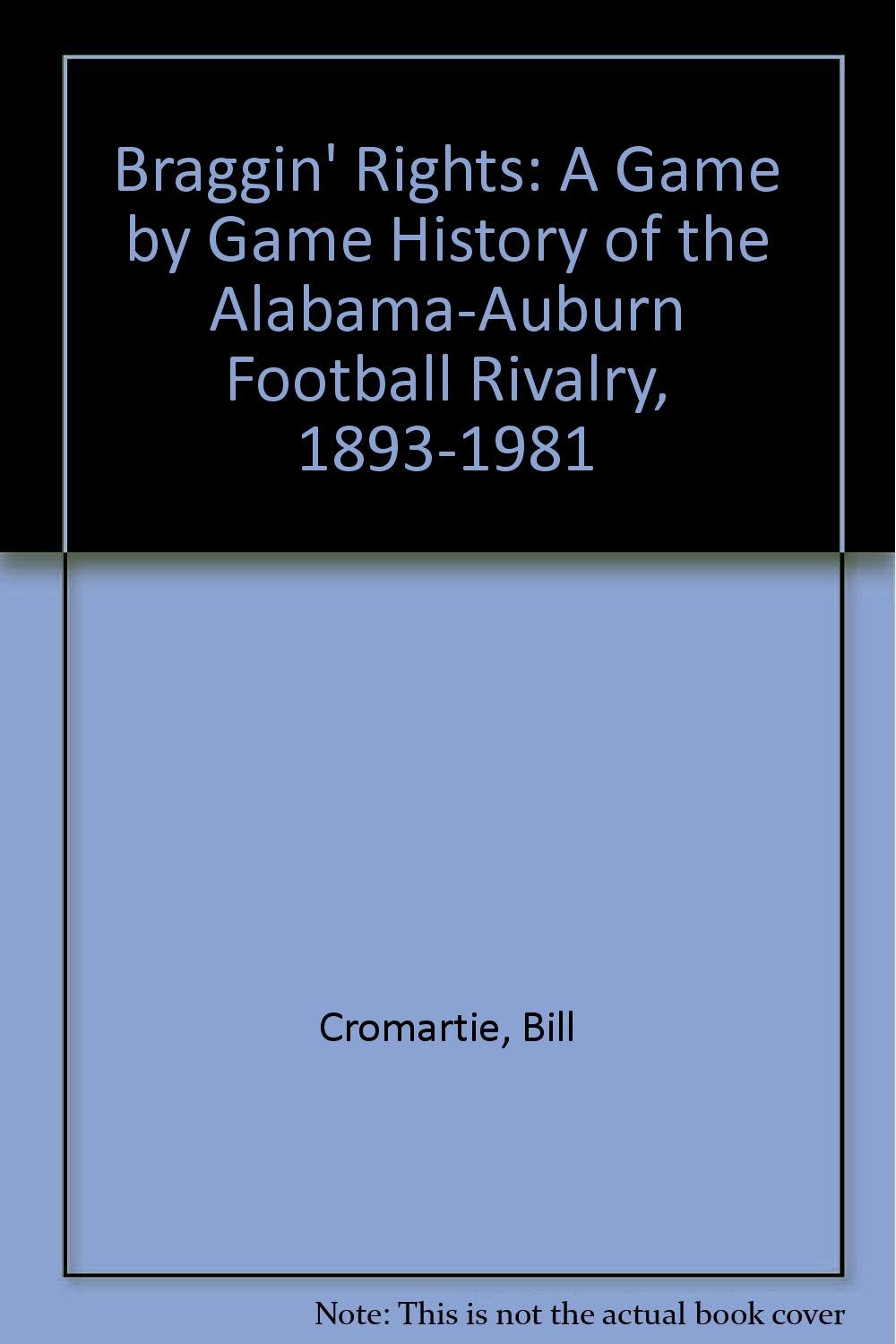 Braggin' Rights: A Game by Game History of the AlabamaAuburn Football Rivalry, 18931981,Used