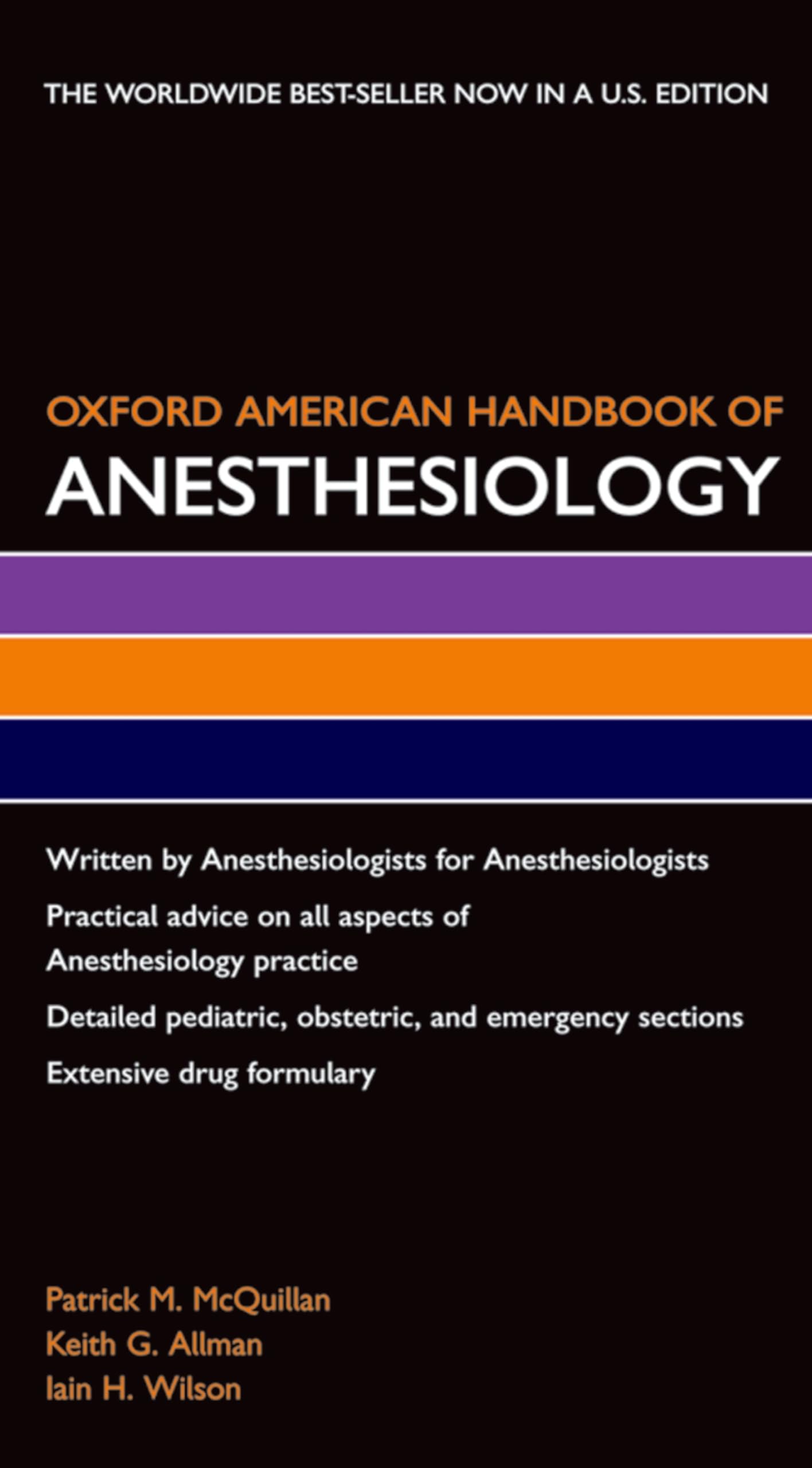 Oxford American Handbook of Anesthesiology (Oxford American Handbooks in Medicine),Used