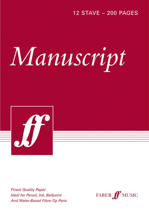 Manuscript A4 12stave: (white Pad),Used