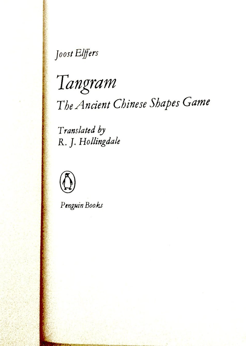 Tangram: The Ancient Chinese Shapes Game/Book And Board Game,Used