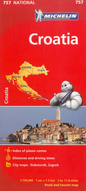 Michelin Croatia Map 757 (Maps/Country (Michelin)),Used