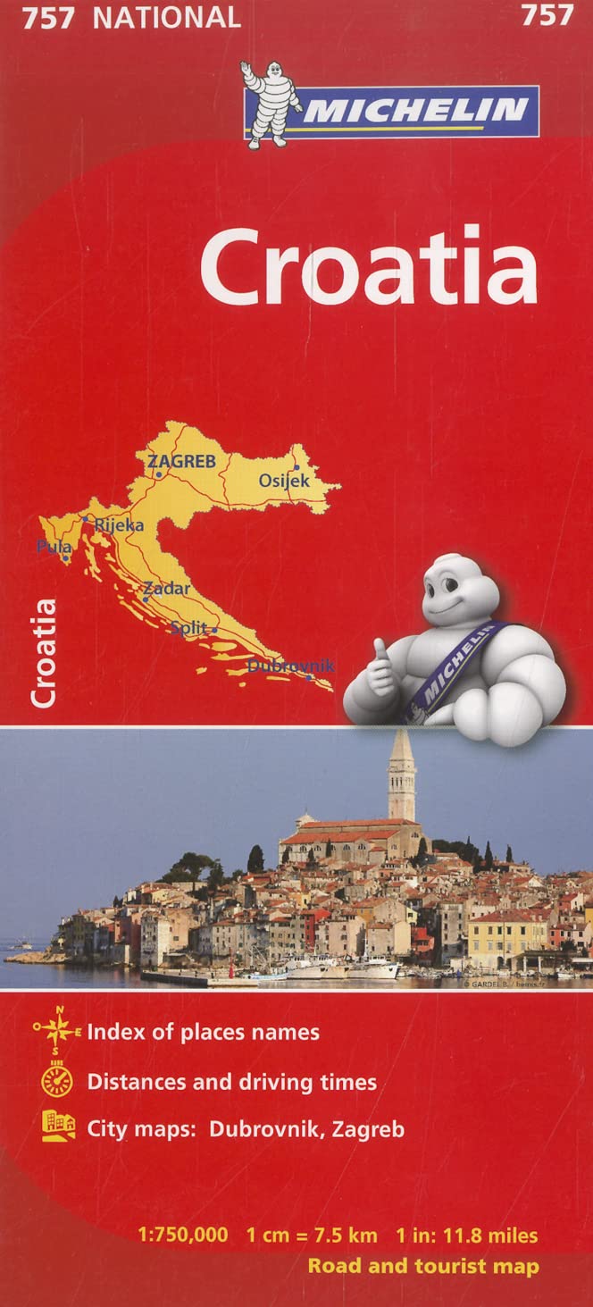 Michelin Croatia Map 757 (Maps/Country (Michelin)),Used