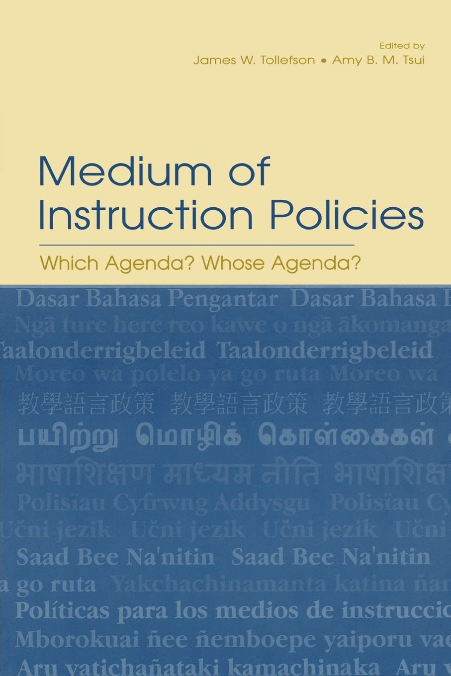 Medium Of Instruction Policies,New