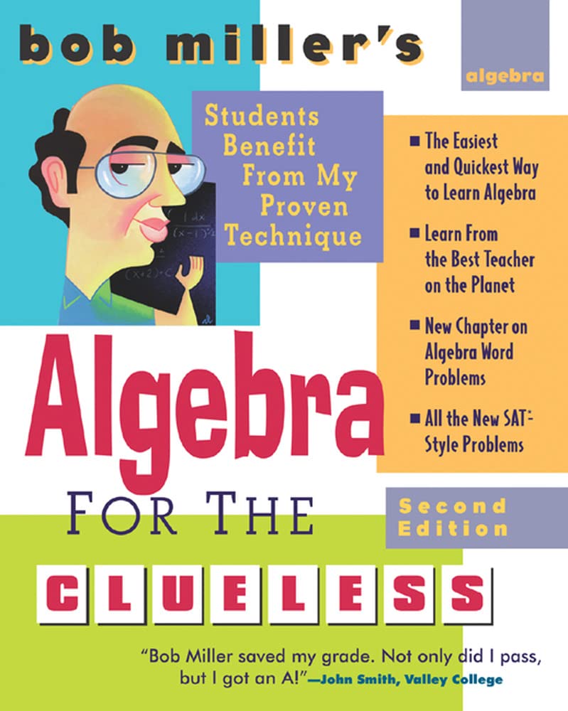 Bob Miller's Algebra for the Clueless (Clueless Series),Used