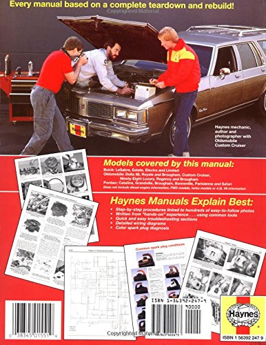 Buick, Oldsmobile & Pontiac fullsize RWD models (7090) Haynes Repair Manual (Does not include information specific to diesel e,Used