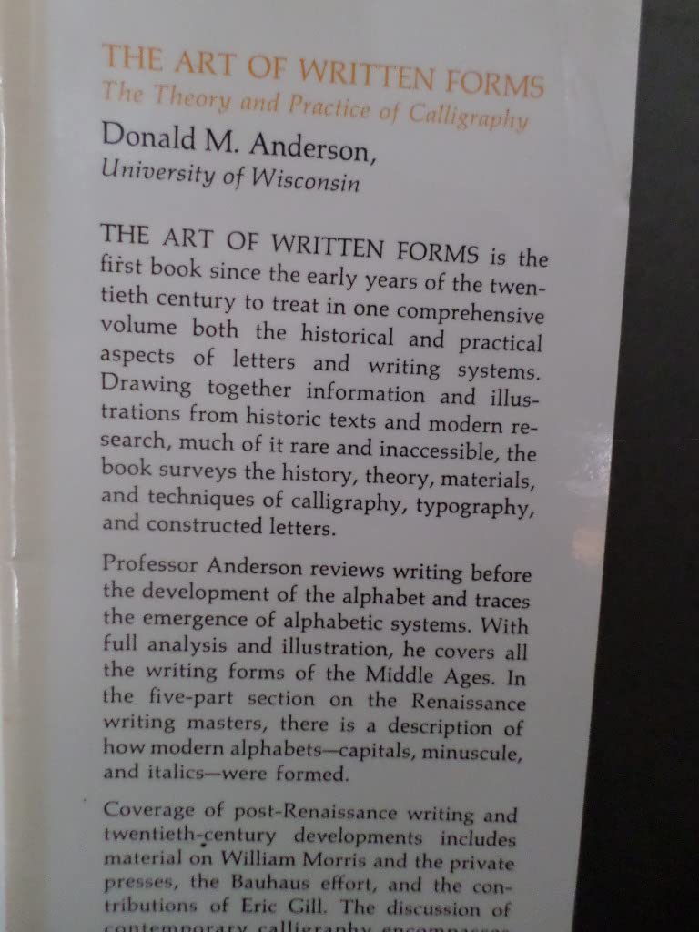 The art of written forms:The theory and practice of calligraphy,Used
