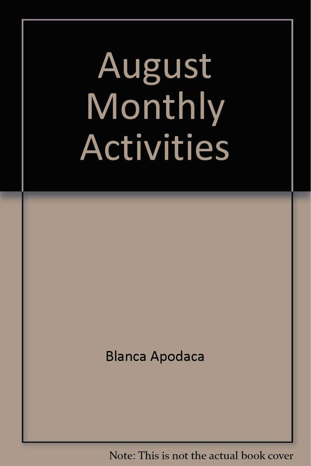 August Monthly Activities,Used