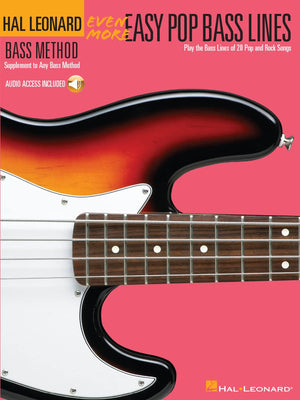 Even More Easy Pop Bass Lines  Hal Leonard Bass Method Book/Online Audio,Used
