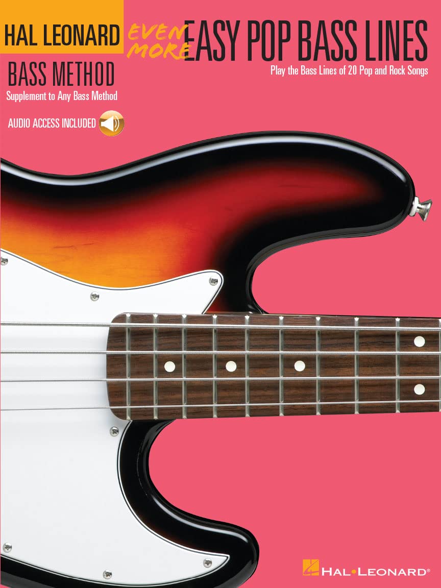 Even More Easy Pop Bass Lines  Hal Leonard Bass Method Book/Online Audio,Used