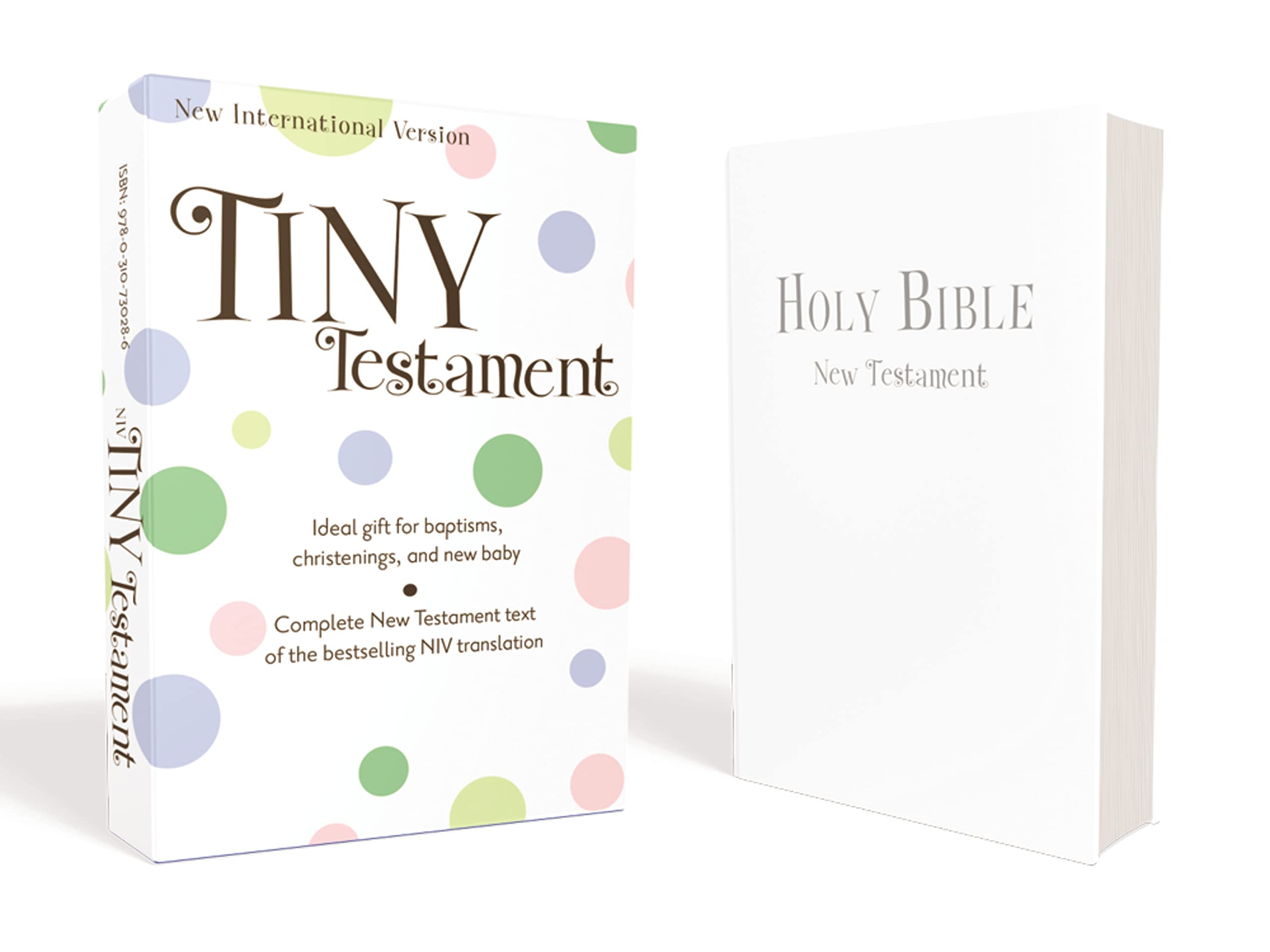 NIV, Tiny Testament Bible: New Testament, Leathersoft, White,Used