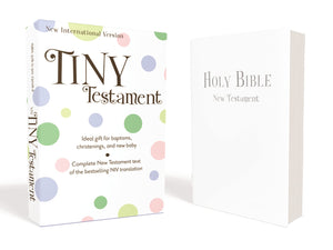 NIV, Tiny Testament Bible: New Testament, Leathersoft, White,Used