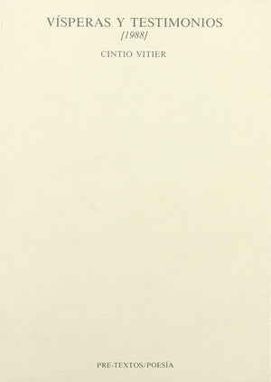 Visperas y testimonios (1988) (Poesa) (Spanish Edition),Used
