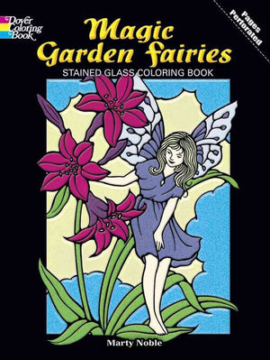 Magic Garden Fairies Stained Glass Coloring Book (Dover Stained Glass Coloring Book),Used