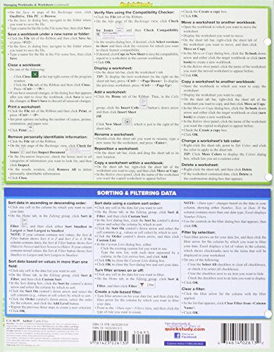 Microsoft Excel 2016 (Quick Study Computer),Used