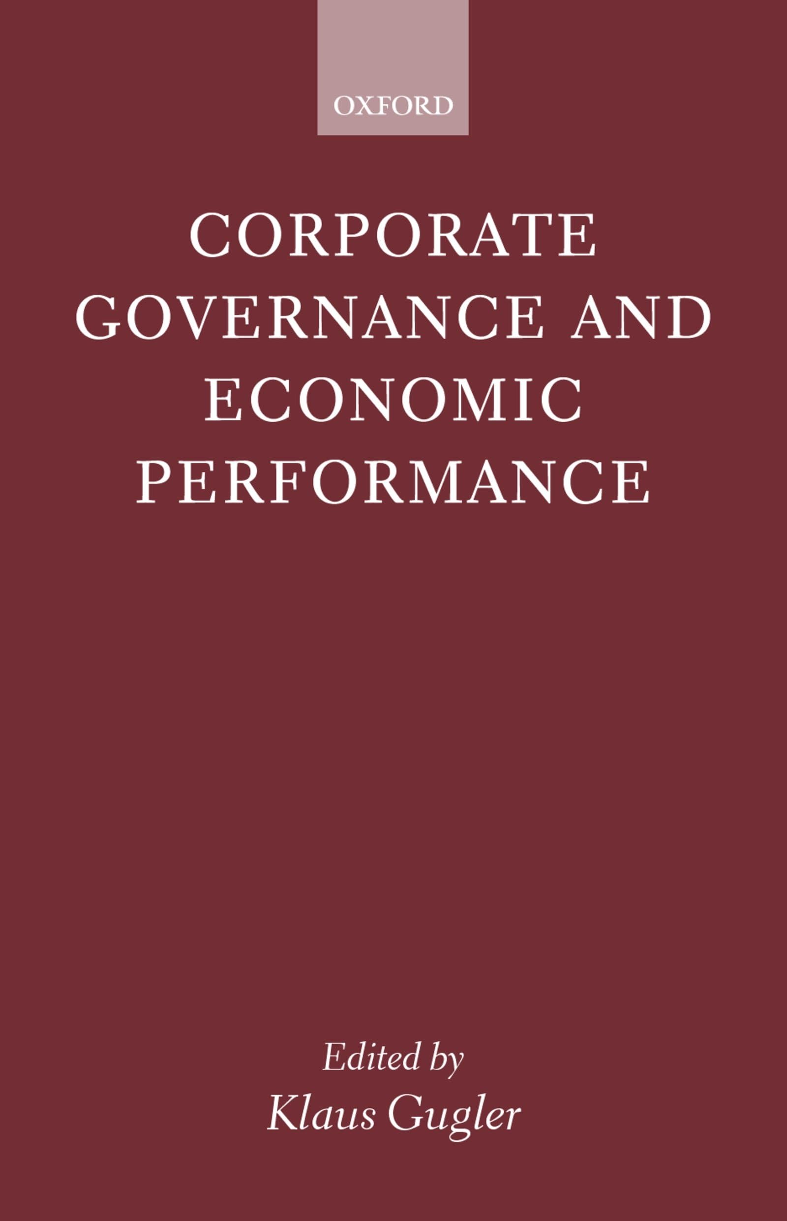 Corporate Governance And Economic Performance,Used