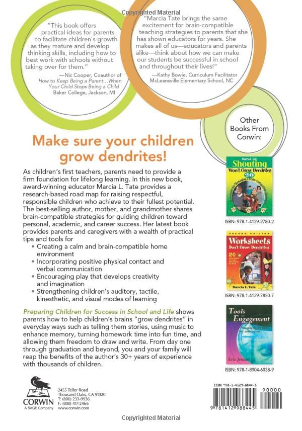Preparing Children for Success in School and Life: 20 Ways to Increase Your Childs Brain Power,Used
