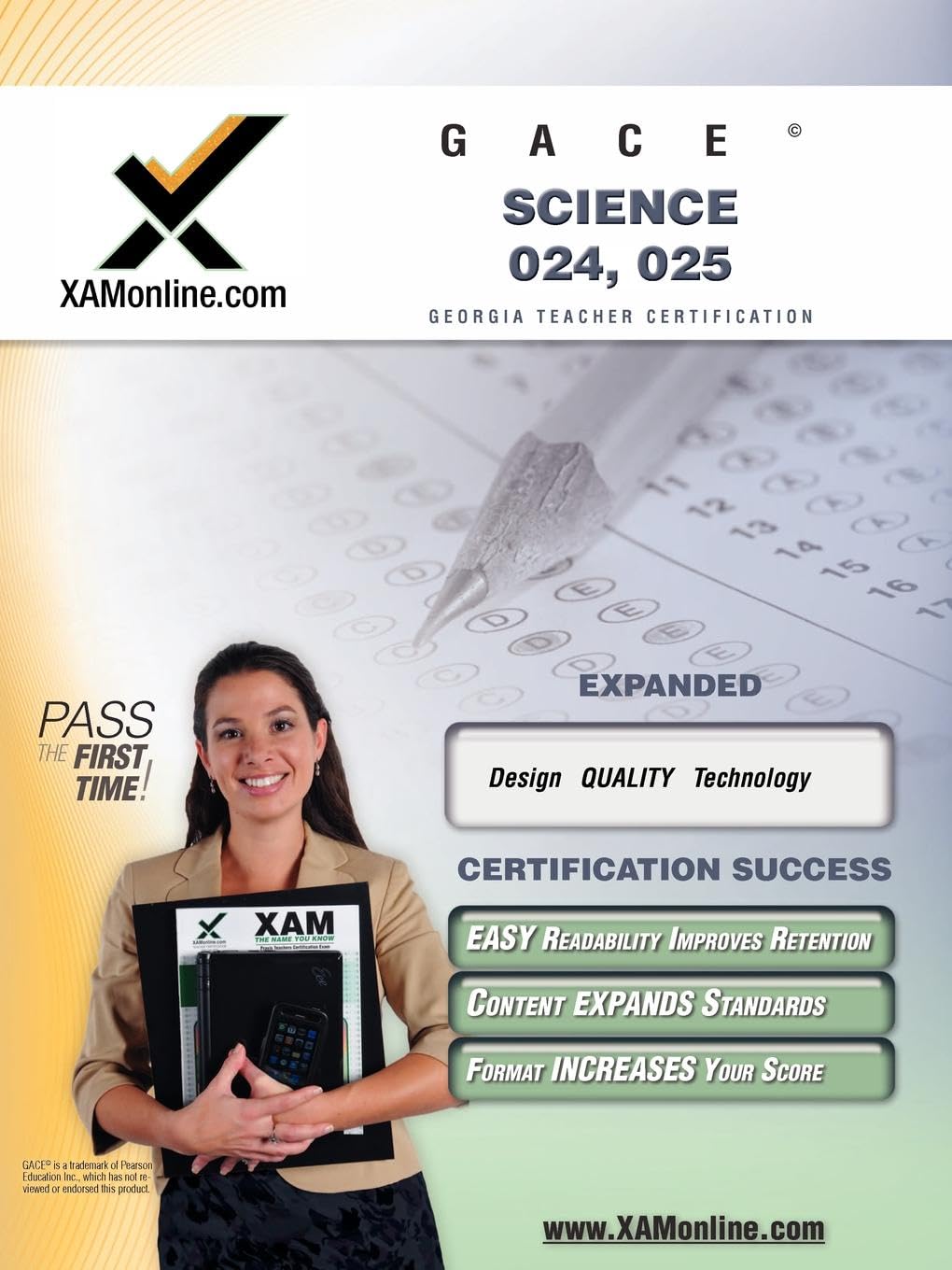 GACE Science 024, 025 Teacher Certification Test Prep Study Guide (XAM GACE),Used