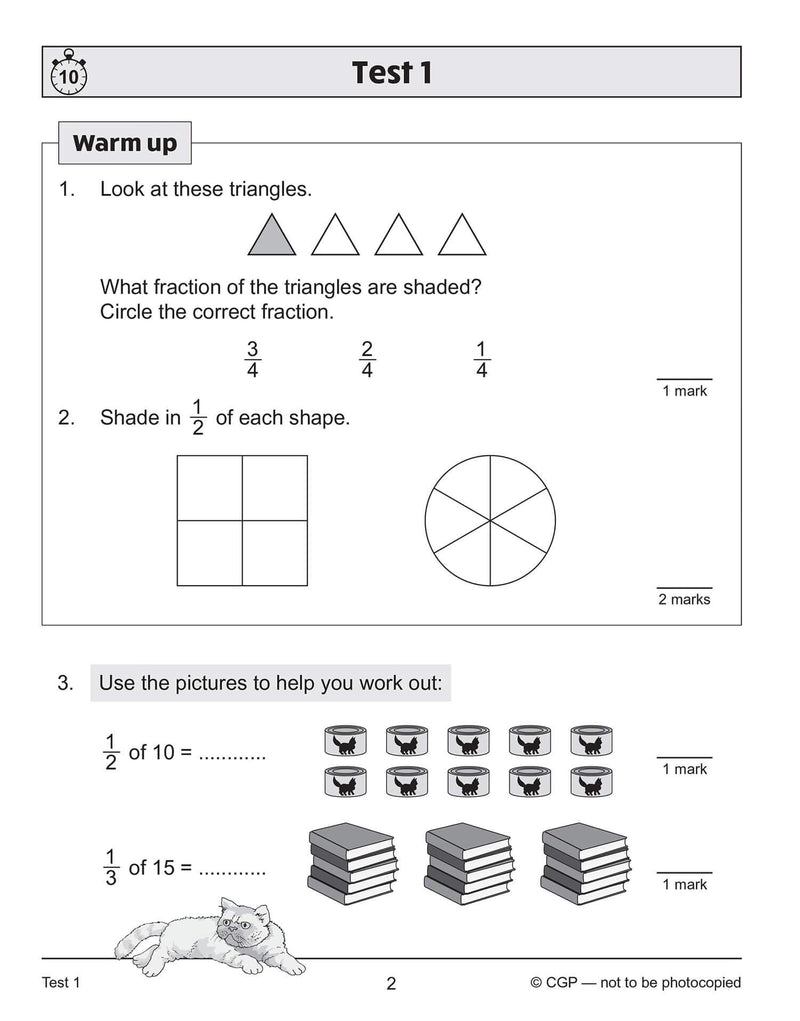 New KS2 Maths 10Minute Tests: Fractions  Year 3: ideal for catching up at home (CGP KS2 Maths),Used