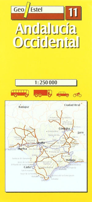 Andalucia West 2003: Andalucia Occidental Road Map 1:250, 000 (Main routes),Used