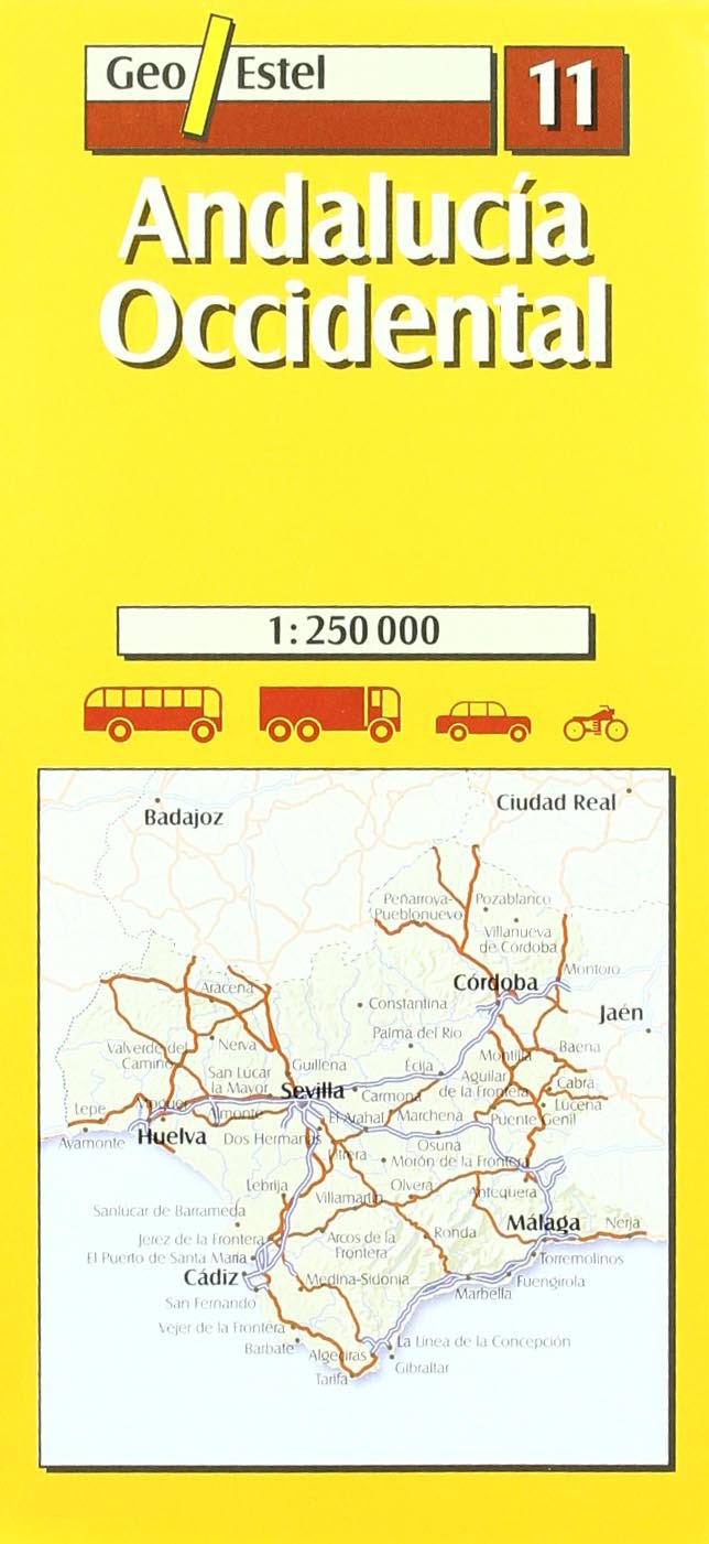 Andalucia West 2003: Andalucia Occidental Road Map 1:250, 000 (Main routes),Used