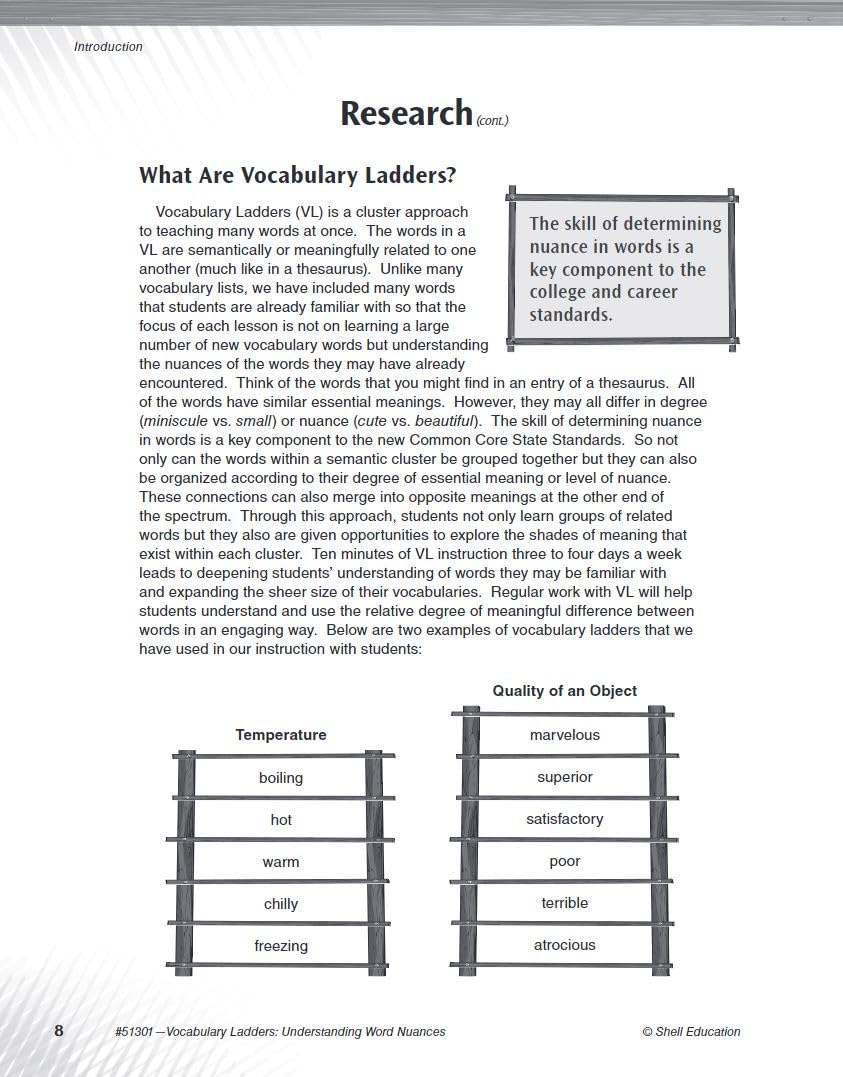 Vocabulary Ladders,Used