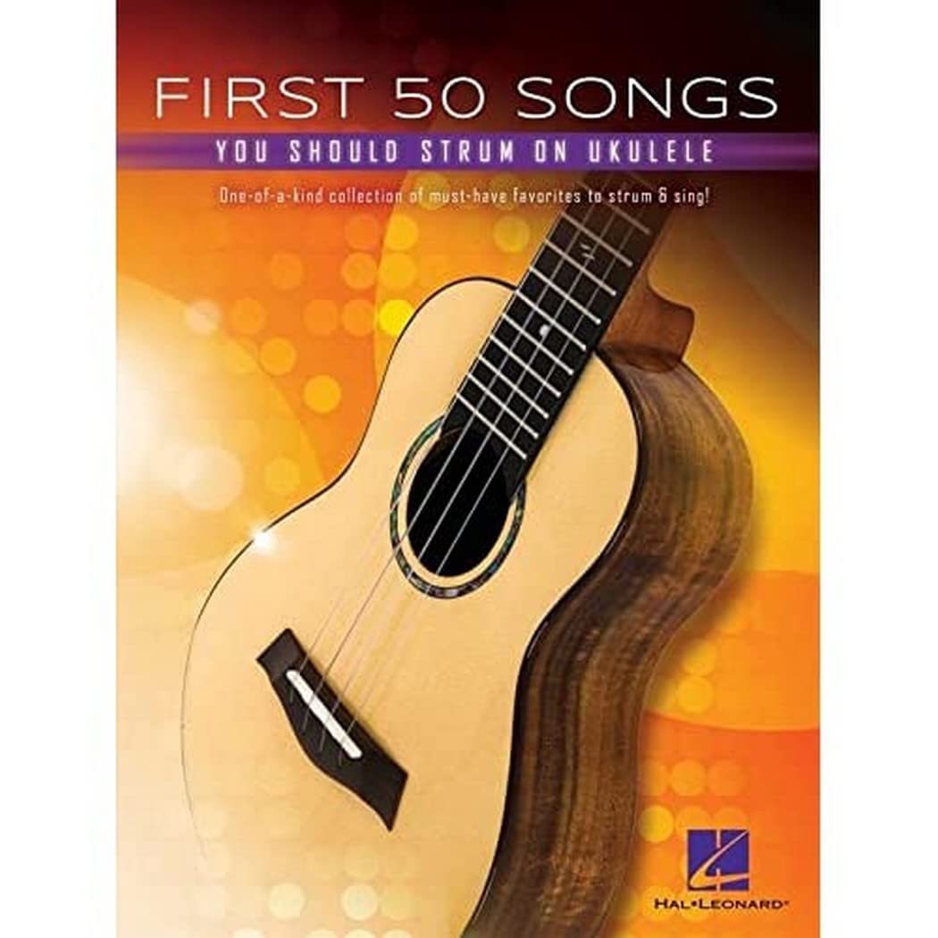 First 50 Songs You Should Strum on Ukulele  Songbook with Melody/Lyrics/Chord Diagrams,Used