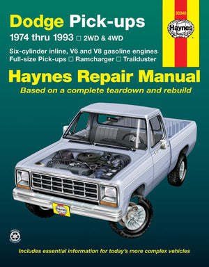 Haynes Manuals N. America, Inc. Dodge Fullsize Pickup '74'93,Used
