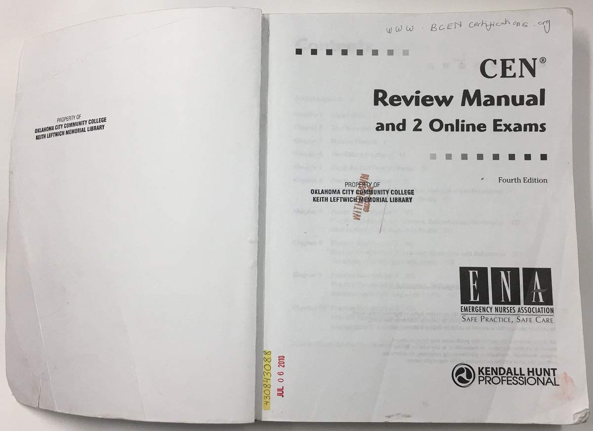 CEN Review Manual (ENA, CEN Review Manual),New