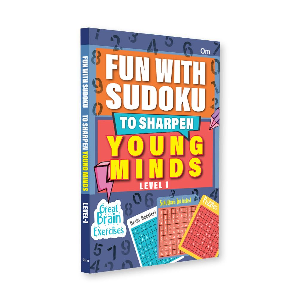 Fun With Sudoku - To Sharpen Young Minds - Level -1- Brain Booster - Great Brain Exercises - Brain Booster Puzzles For All Ages