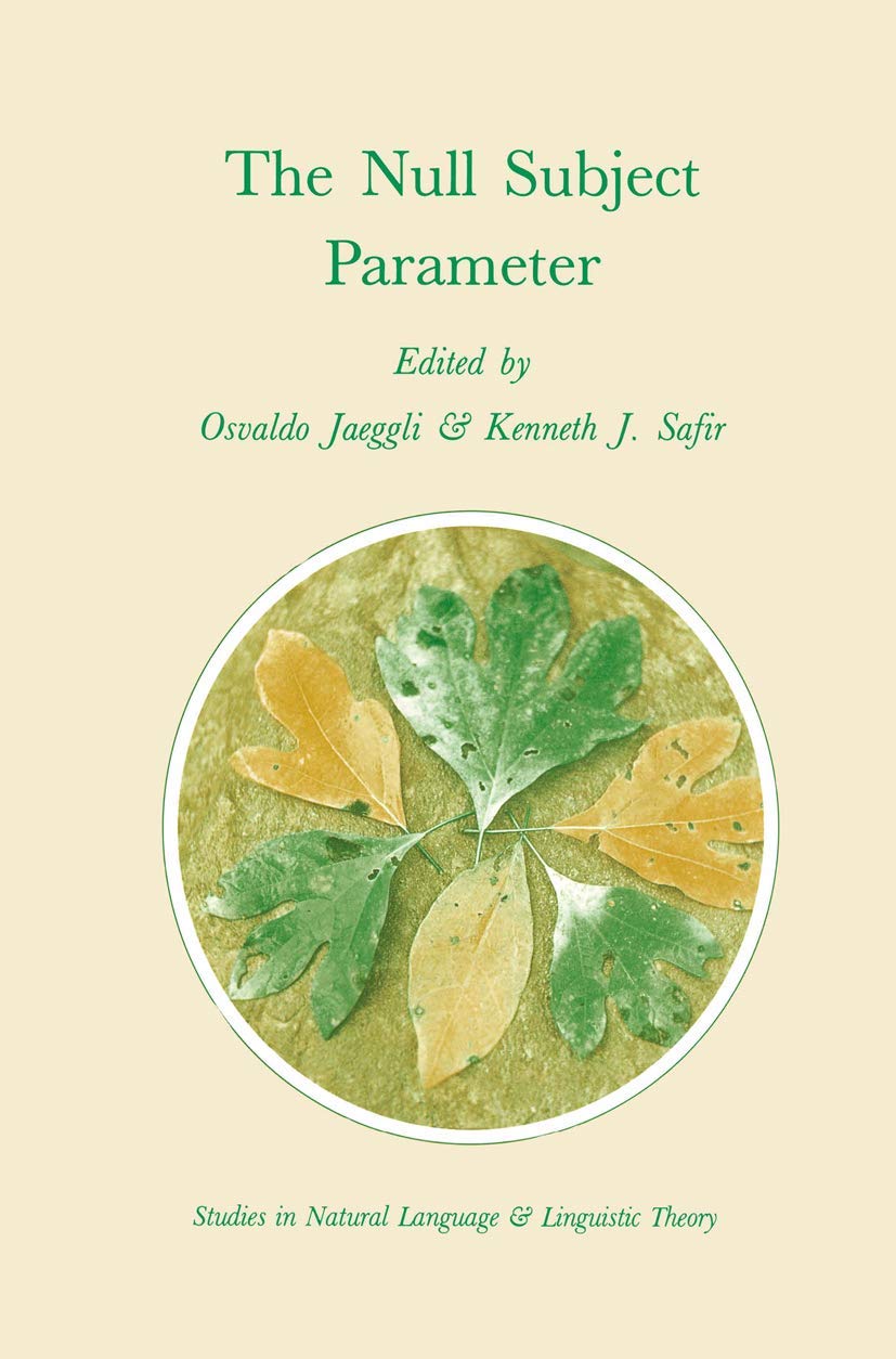 The Null Subject Parameter (Studies in Natural Language and Linguistic Theory, 15),Used