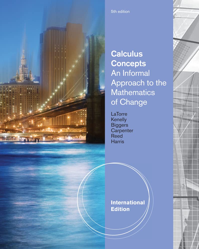 Calculus Concepts: An Informal Approach To The Mathematics Of Change, International Edition