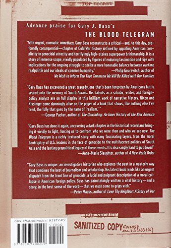 The Blood Telegram: Nixon, Kissinger, And A Forgotten Genocide,Used