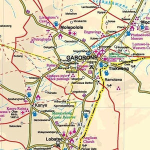 1. Botswana & Zimbabwe Travel Reference Map 1:1,5M/1:1,1M (International Travel Maps),New