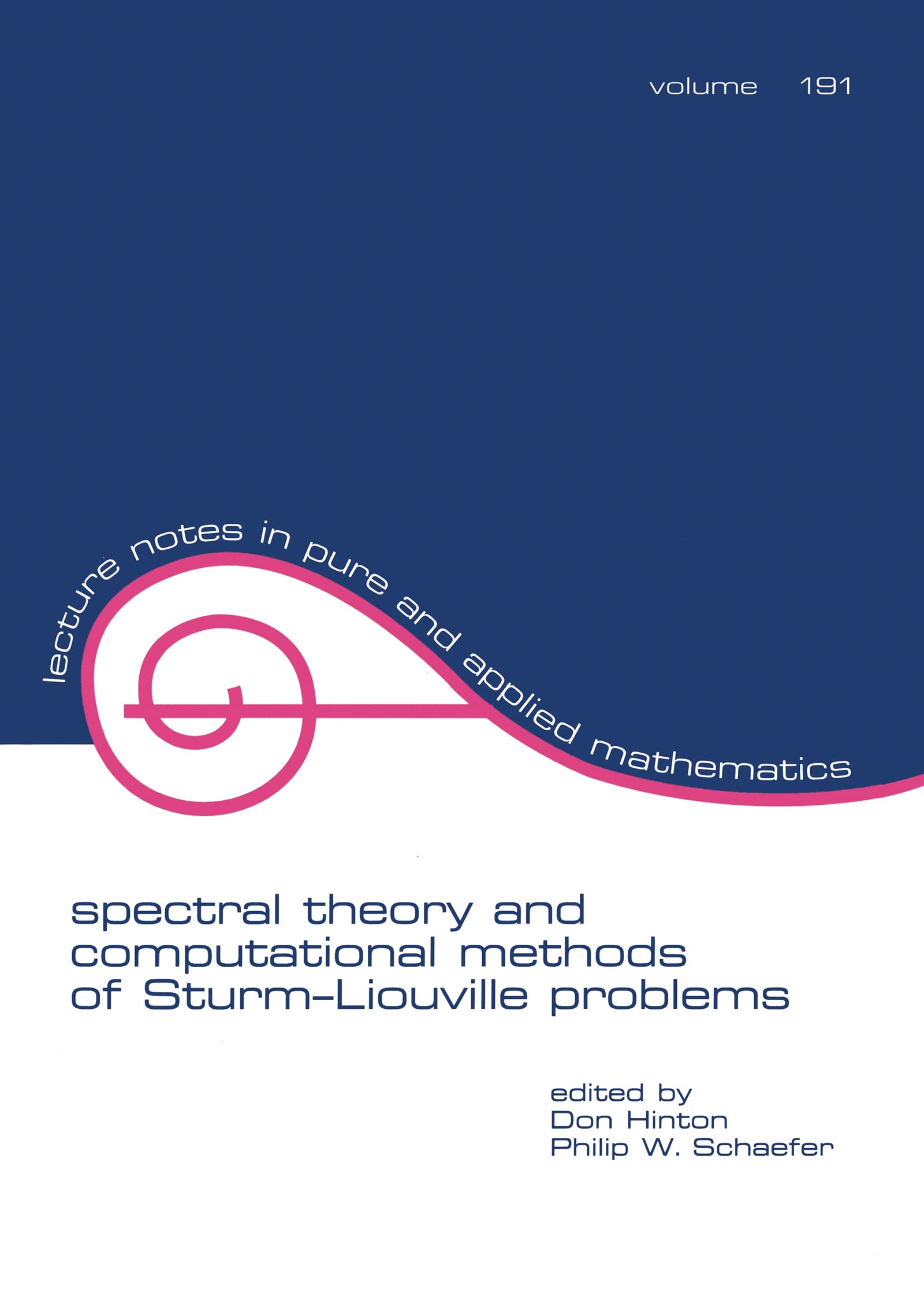 Spectral Theory & Computational Methods Of Sturmliouville Problems (Lecture Notes In Pure And Applied Mathematics),Used