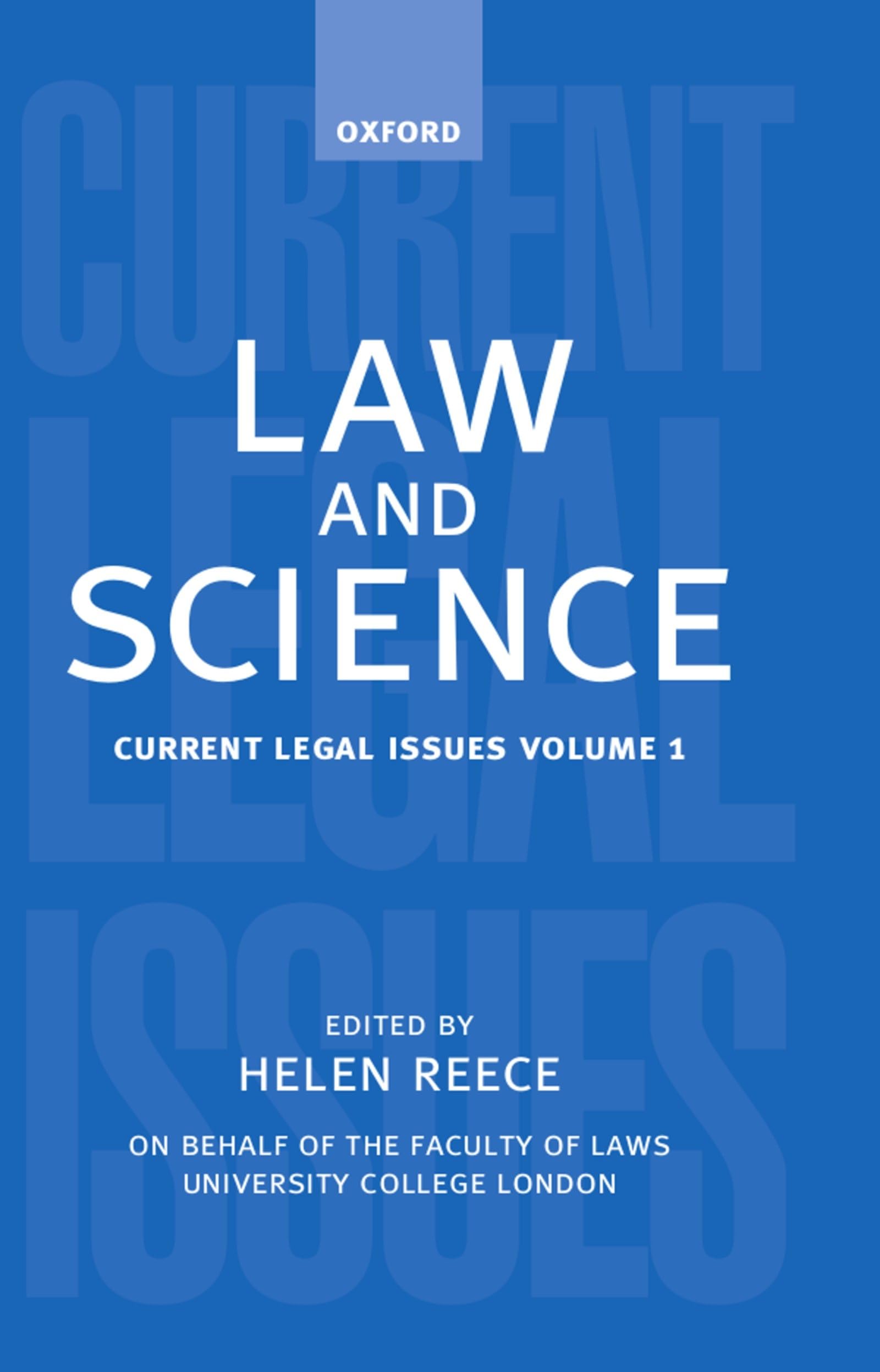 Law and Science: Current Legal Issues 1998Volume 1,Used