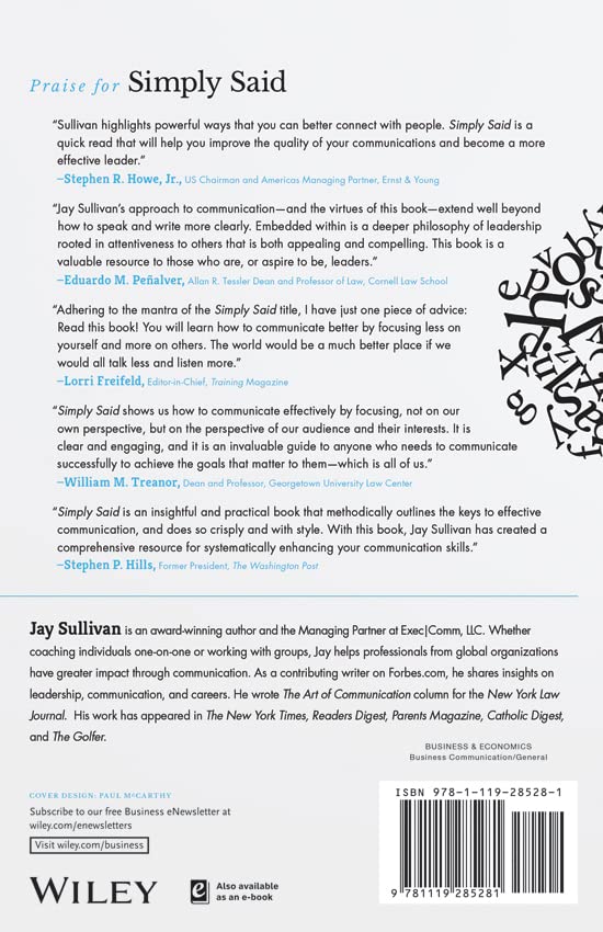 Simply Said: Communicating Better at Work and Beyond,New