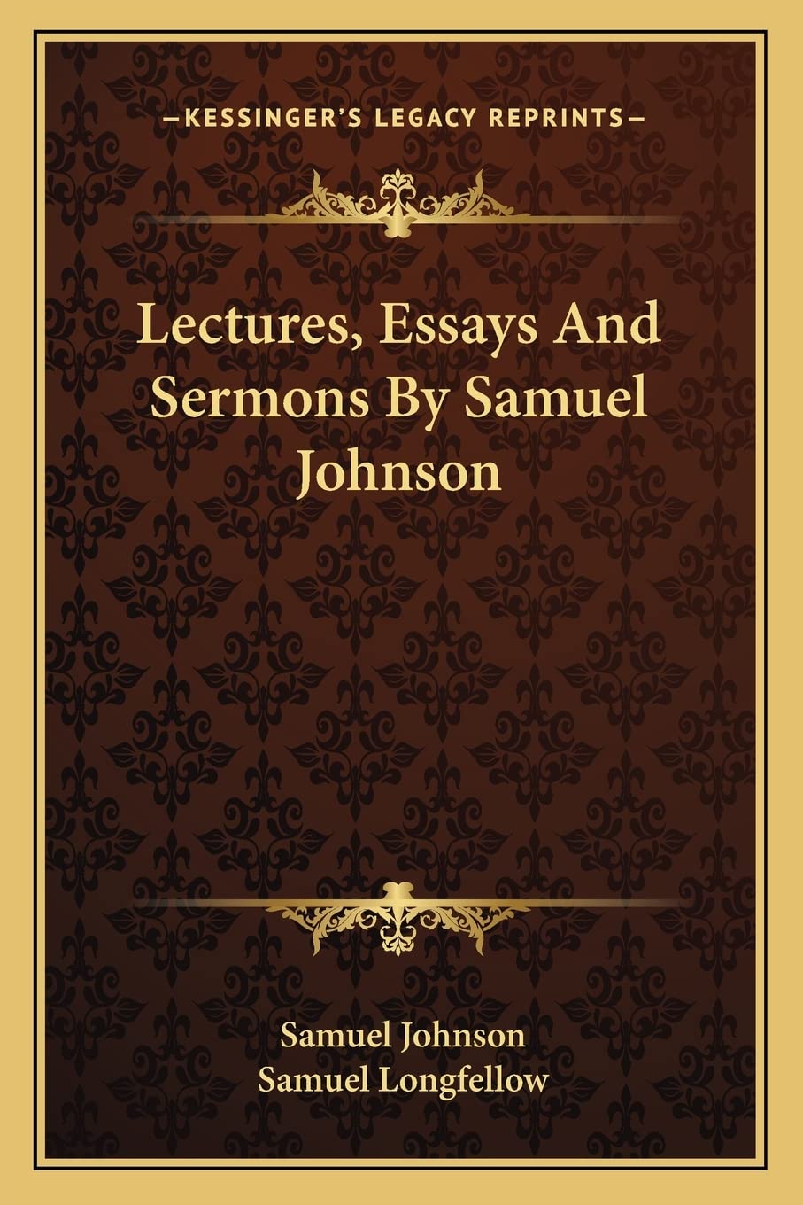 Lectures, Essays And Sermons By Samuel Johnson,Used