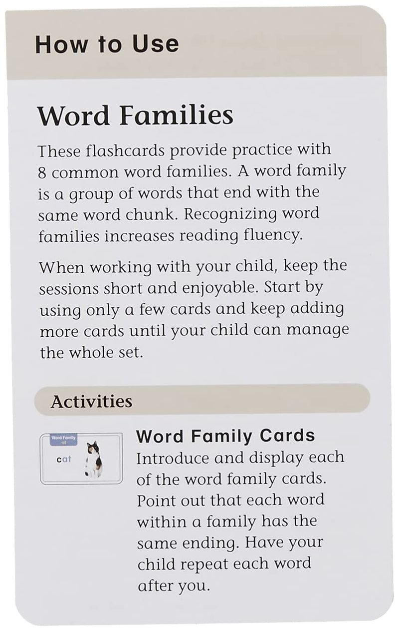Flashcards: Word Families (Learning Line Flashcards),New
