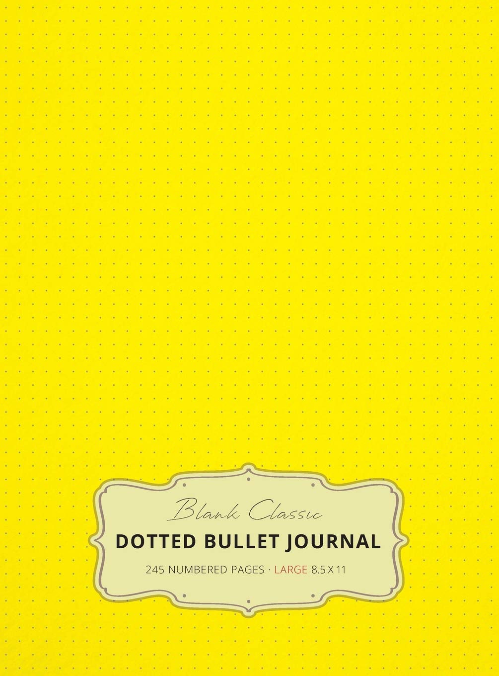 Large 8.5 x 11 Dotted Bullet Journal (Yellow #6) Hardcover  245 Numbered Pages,Used