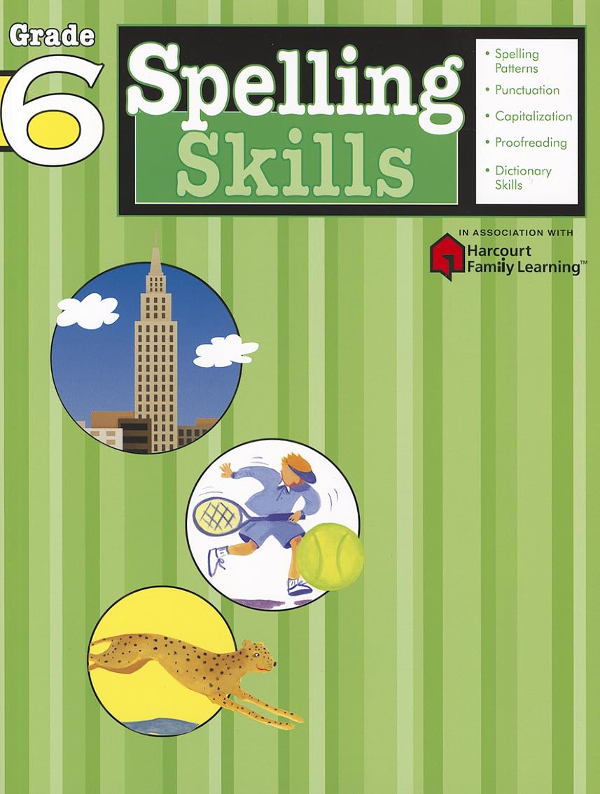 Spelling Skills: Grade 6 (Flash Kids Harcourt Family Learning),Used